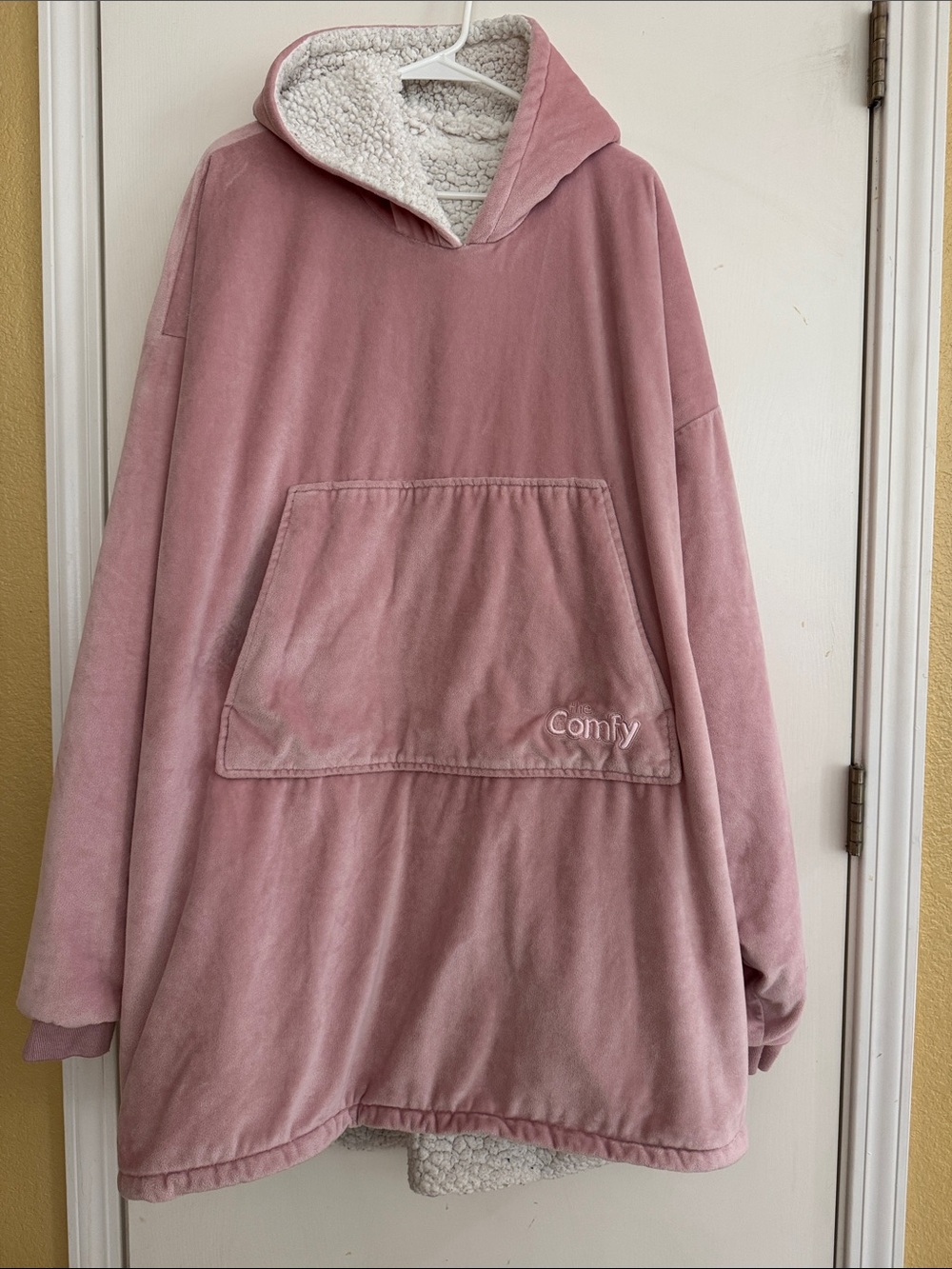 The Comfy Oversized Plush Hoodie - Pink with Fleece Lining
